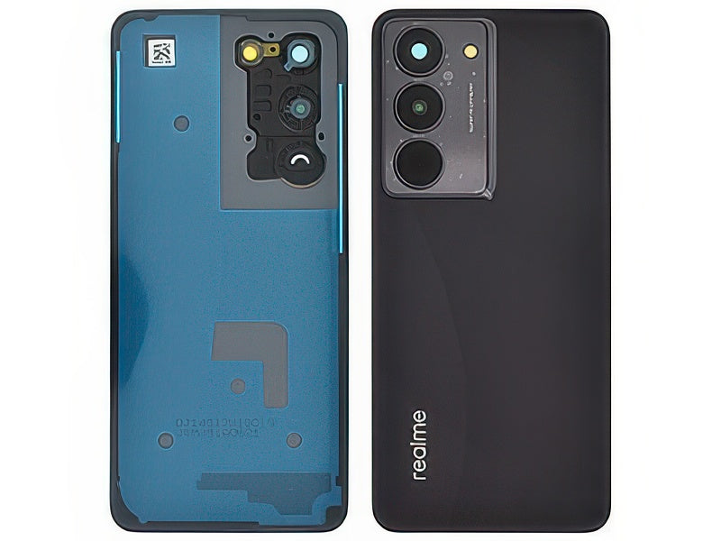 Cover Batteria + Vetrino Camera + Adesivi Storm Nero per realme C75 5G