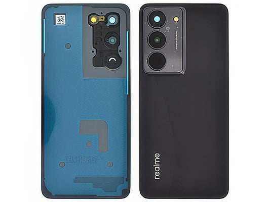 Cover Batteria + Vetrino Camera + Adesivi Storm Nero per realme C75 5G
