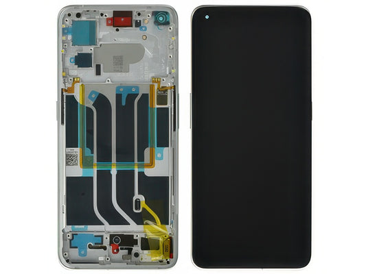 Lcd + Touch Screen + Frame + Tasti Laterali Paper Bianco per realme GT 2 Pro