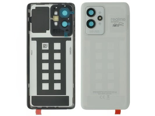 Cover Batteria + Vetrino Camera + Adesivi Paper Bianco per realme GT 2 Pro