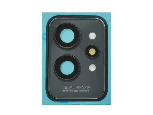 Cover Camera + Vetrino Camera + Adesivo Steel Nero per realme GT 2 Pro