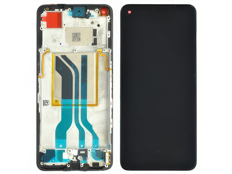 Lcd + Touchscreen + Frame + Switch Tasti Laterali Nero per realme GT 2