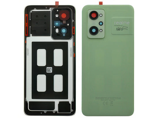 Cover Batteria + Vetrino Camera + Adesivi Paper Verde per realme GT 2