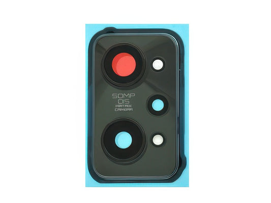 Cover Camera + Vetrino Camera + Adesivo Steel Nero per realme GT 2