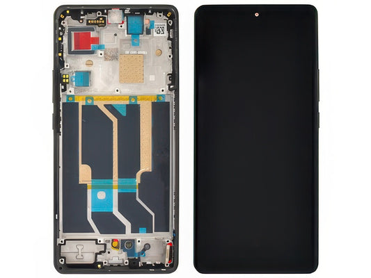 Lcd + Touch Screen + Frame + Tasti Laterali Verde per realme GT 6 - Originale Service Pack