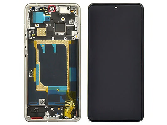 Lcd + Touch Screen + Frame + Tasti Laterali Galaxy Grigio per realme GT 7 Pro 5G - Originale Service Pack