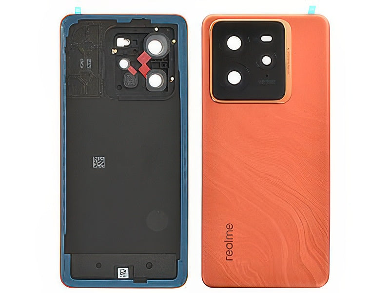 Cover Batteria + Vetrino Camera + Adesivi Mars Arancione per realme GT 7 Pro 5G