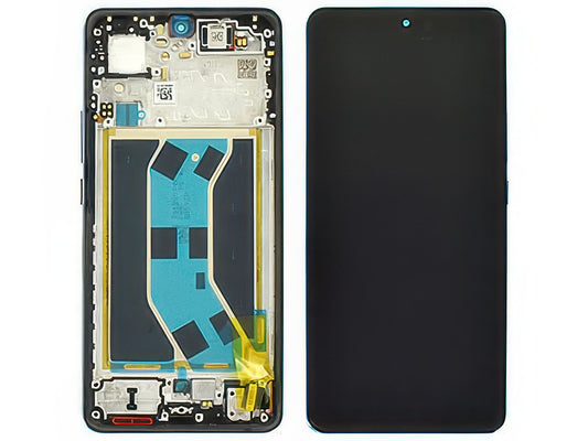 Lcd + Touch Screen + Frame + Tasti Laterali IceSense Blu per realme GT 7 5G