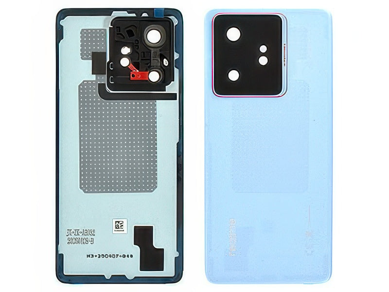 Cover Batteria + Vetrino Camera + Adesivi IceSense Blu per realme GT 7 5G