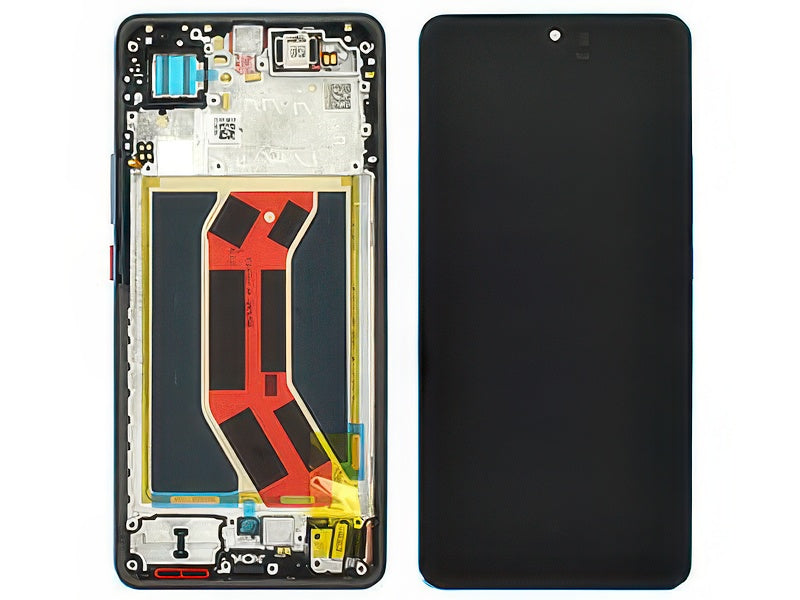 Lcd + Touch Screen + Frame + Tasti Laterali IceSense Blu per realme GT 7T 5G