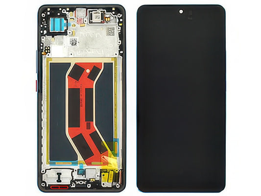 Lcd + Touch Screen + Frame + Tasti Laterali IceSense Blu per realme GT 7T 5G