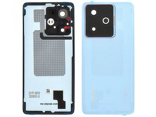 Cover Batteria + Vetrino Camera + Adesivi IceSense Blu per realme GT 7T 5G