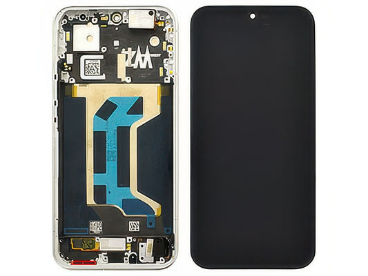 Lcd + Touch Screen + Frame + Tasti Laterali Diary Bianco per realme GT 8 Pro