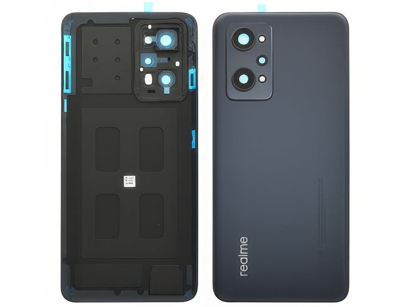 Cover Batteria + Vetrino Camera + Adesivi Nero Neo per realme GT Neo 2