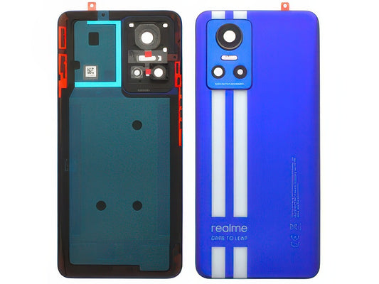Cover Batteria + Vetrino Camera + Adesivi Nitro Blu per realme GT Neo 3