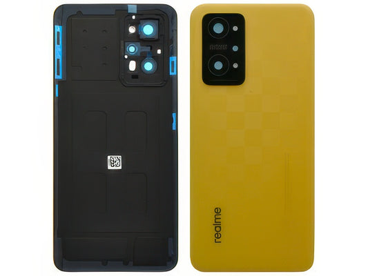 Cover Batteria + Vetrino Camera + Adesivi Dash Giallo per realme GT Neo 3T