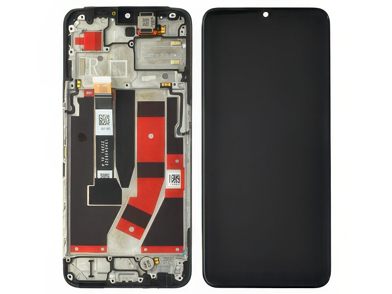Lcd + Touch Screen + Frame + Vibrazione + Altoparlante Nero per realme Narzo 50 5G
