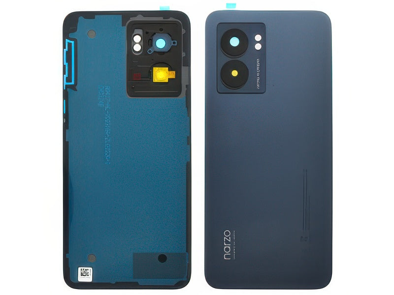 Cover Batteria + Vetrino Camera + Adesivi Hyper Nero per realme Narzo 50 5G