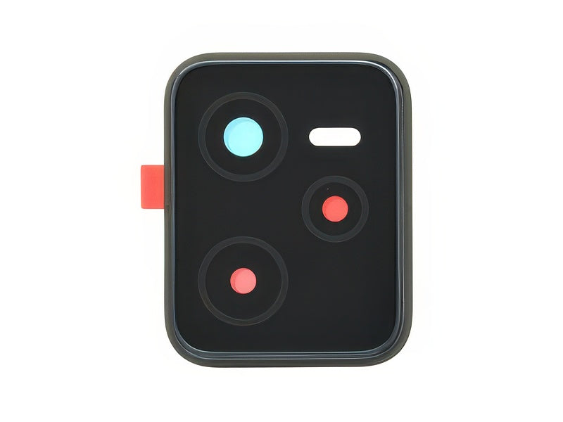 Cover Camera + Vetrino + Adesivi Flash Nero per realme Narzo 50A Prime