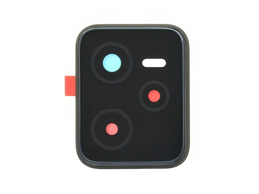 Cover Camera + Vetrino + Adesivi Flash Nero per realme Narzo 50A Prime