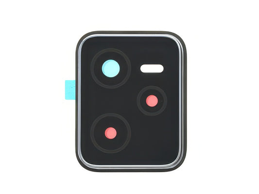 Cover Camera + Vetrino + Adesivi Flash Blu per realme Narzo 50A Prime