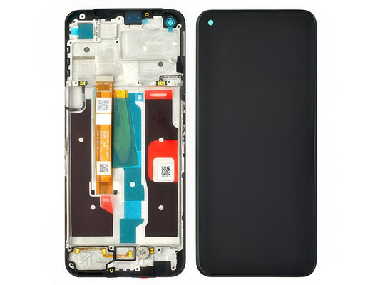 Lcd + Touch Screen + Frame + Vibrazione Nero per realme Narzo 50 4G