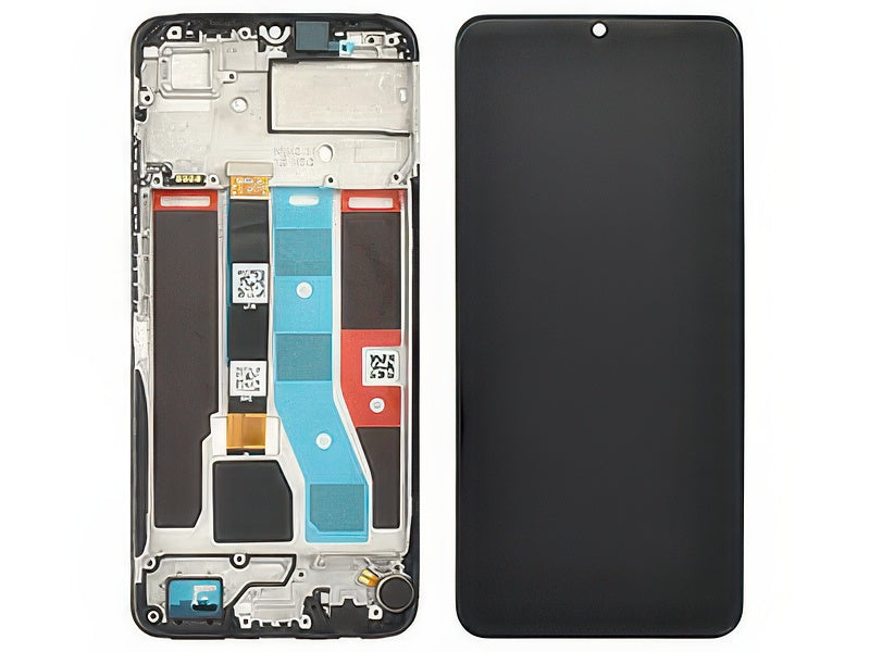 Lcd + Touch Screen + Frame + Vibrazione + Nero per realme Note 50 4G