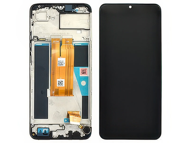 Lcd + Touch Screen + Frame + Switch Tasti Laterali Nero per realme Note 60 4G