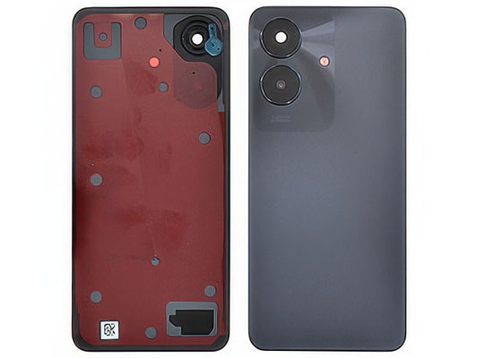Cover Batteria + Vetrino Camera + Adesivi Marble Black per realme Note 60 4G