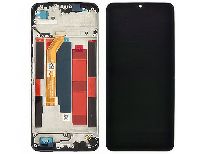 Lcd + Touch Screen + Frame + Switch Tasti Laterali Nero per realme Note 70T 4G