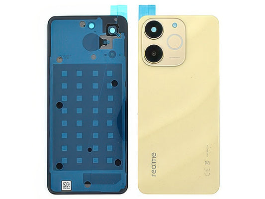 Cover Batteria + Vetrino Camera + Adesivi Beach Oro per realme Note 70T 4G