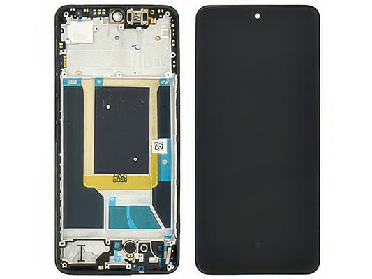 Lcd + Touch Screen + Frame + Switch Tasti Laterali Nero per realme P3 5G