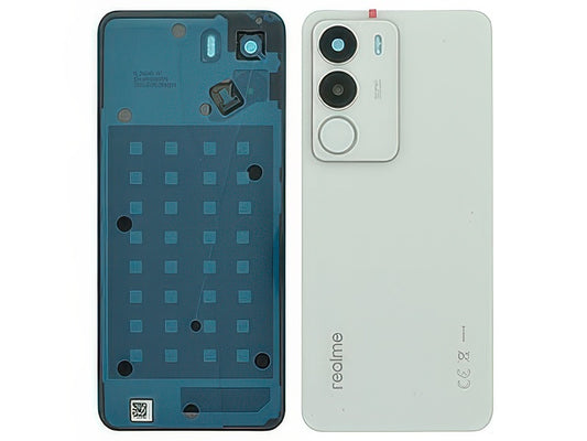 Cover Batteria + Vetrino Camera + Adesivi Cloud White per realme P3 Lite 4G