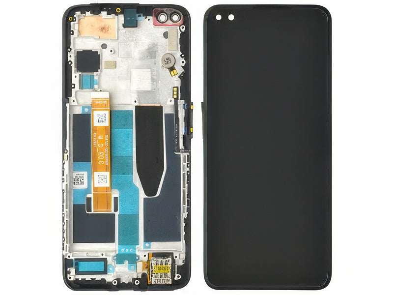 Lcd + Touchscreen + Frame + Switch Tasti Laterali + Vibrazione + Lettore Sim Nero per realme X50